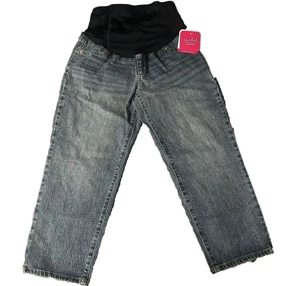 Isabel Maternity Over Belly Cropped Vintage Straight Jeans Size 10